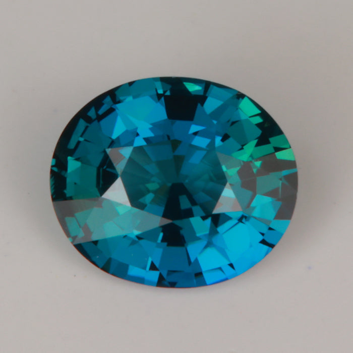 teal blue green oval cut sapphire gemstone