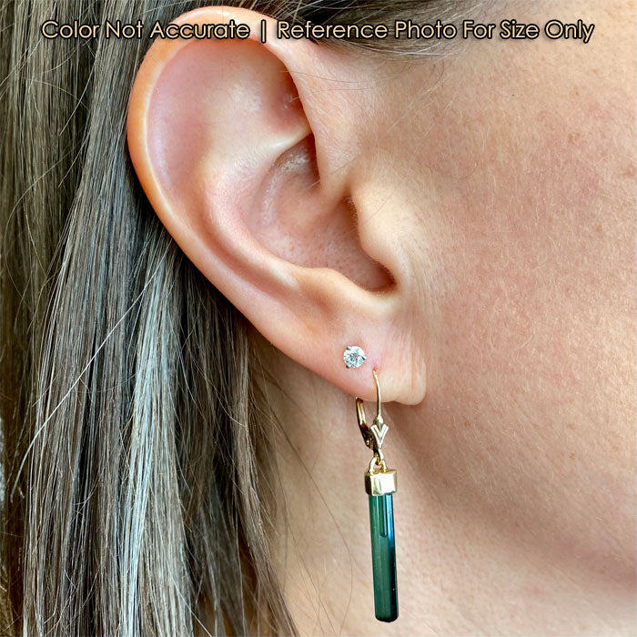 yellow gold green tourmaline crystal earrings