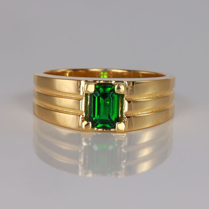 mens tourmaline yellow gold ring