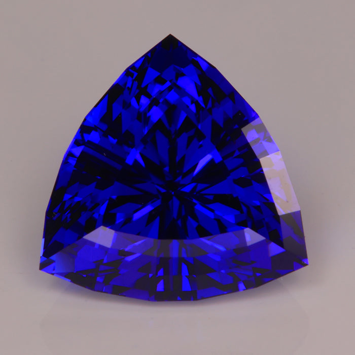 violet blue trilliant tanzanite gemstone