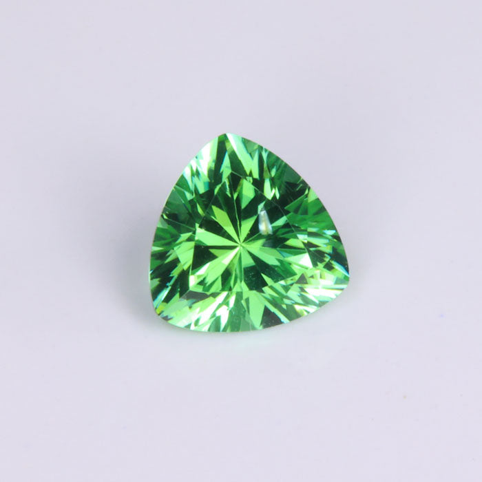 trilliant cut green tourmaline gemstone