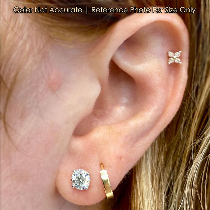 natural diamond earrings white gold size