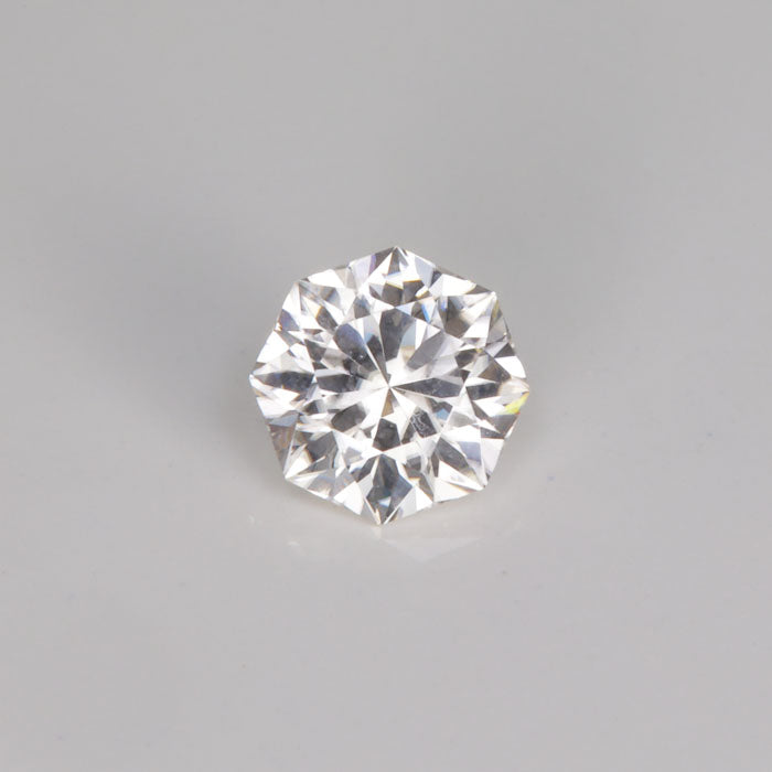 white zircon gemstone