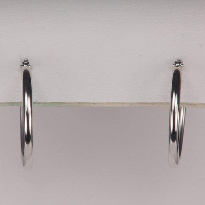 hoop earrings white gold