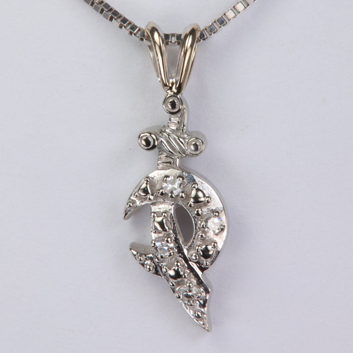 white gold diamond accent shriner pendant