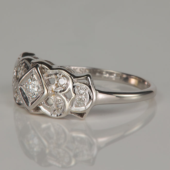 white gold diamond ring