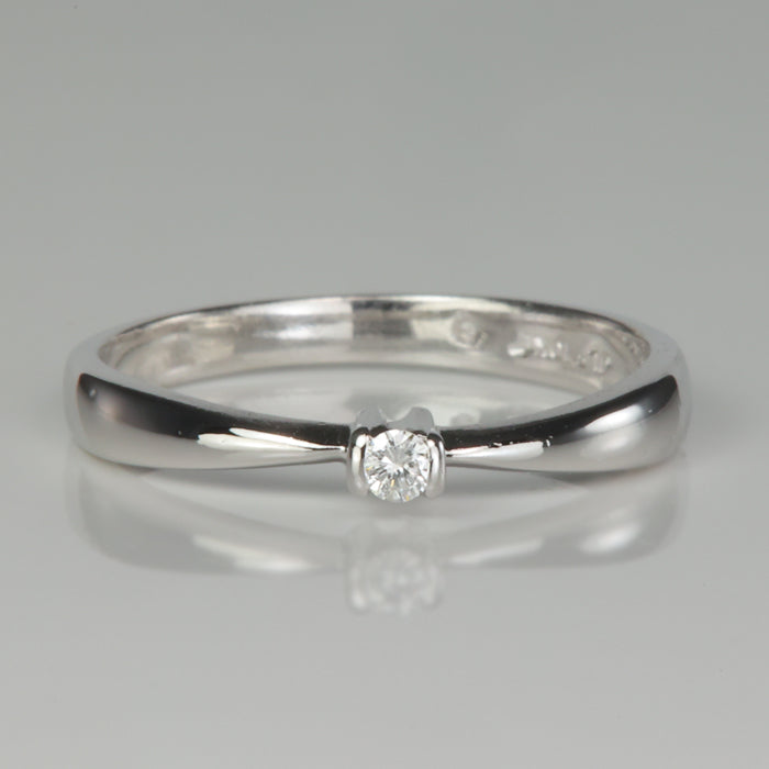 estate white gold diamond promise ring