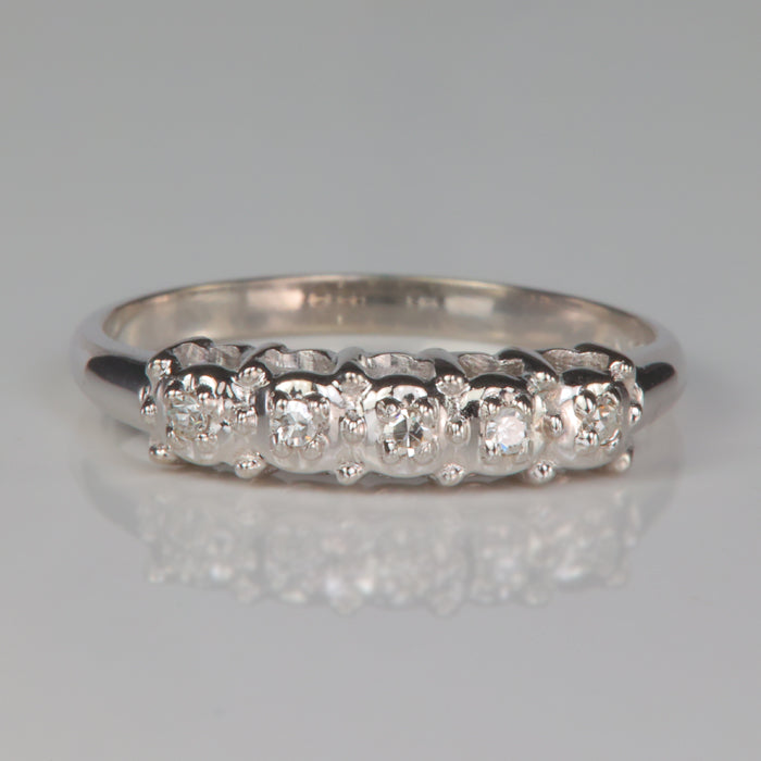 white gold and diamond ring