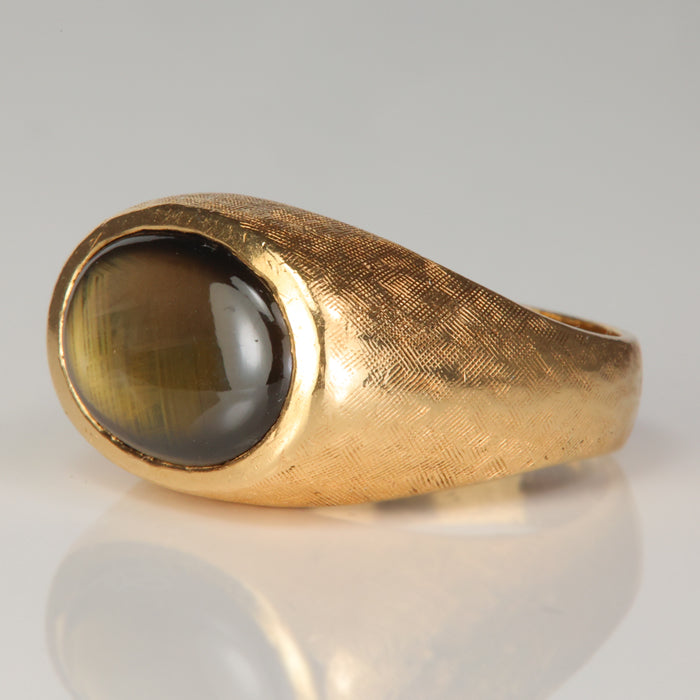 yellow gold star sapphire ring