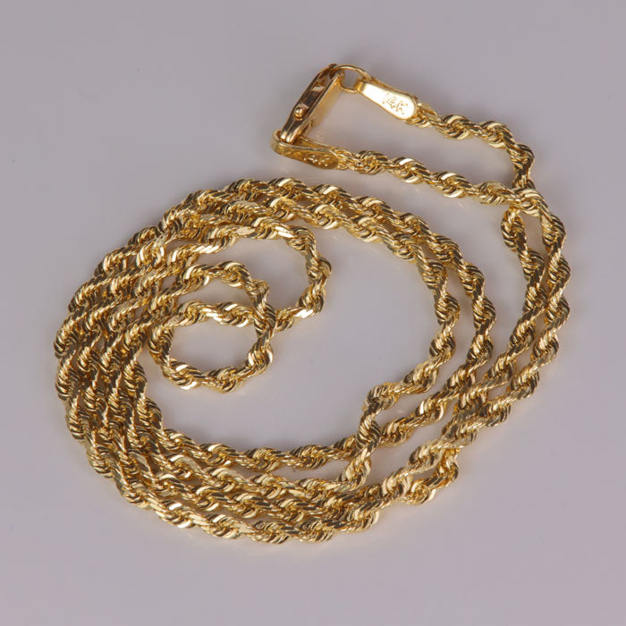 estate yellow gold rope chain