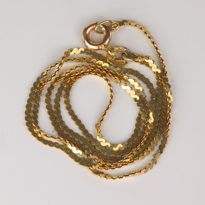 S link estate chain in yellow gold