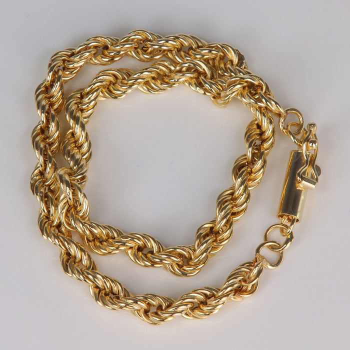 estate rope link bracelet yellow gold