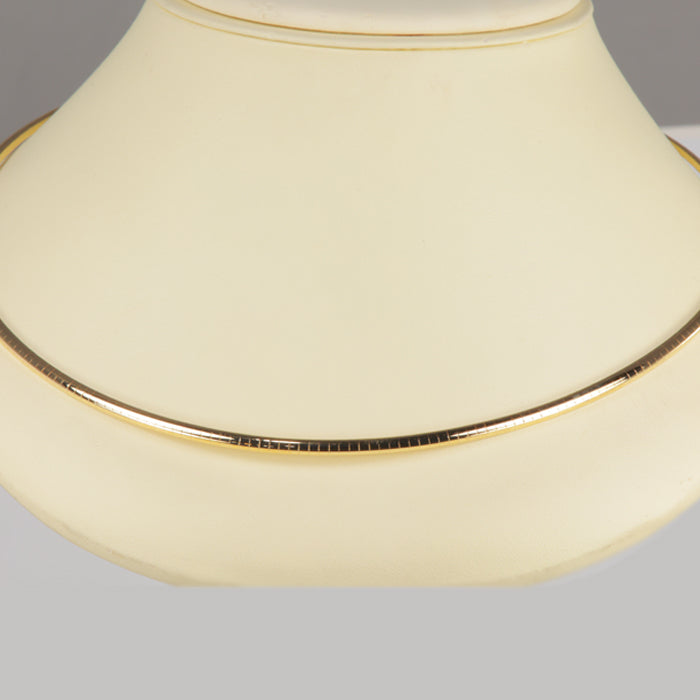 yellow gold estate omega necklace