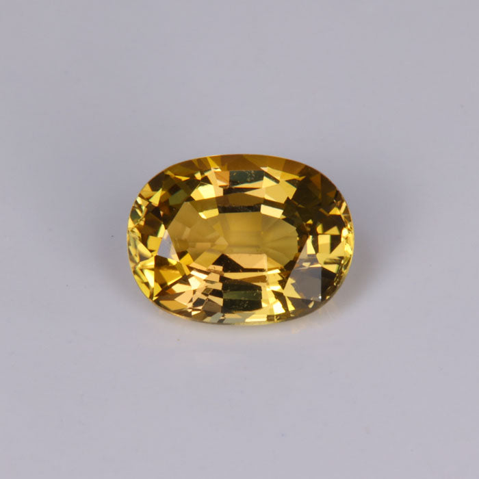 yellow oval cut fancy tanzanite gemstone
