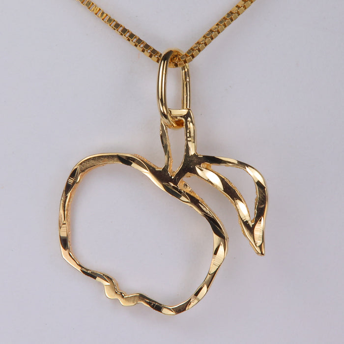 Estate apple pendant in yellow gold