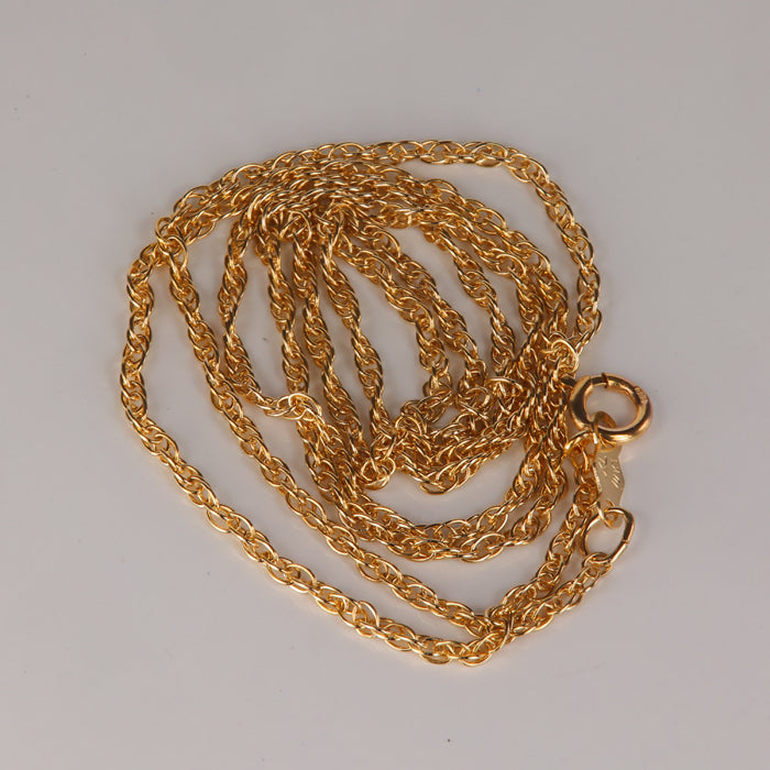estate gold chain dainty rope style links