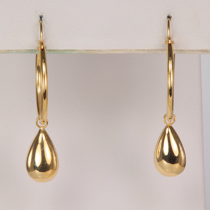 estate hoop earrings with teardrops