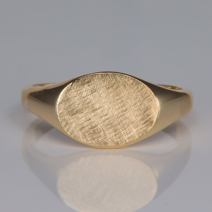 yellow gold signet ring estate piece