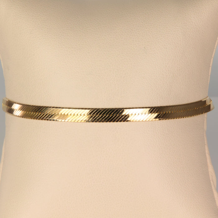 Herringbone bracelet in yellow gold