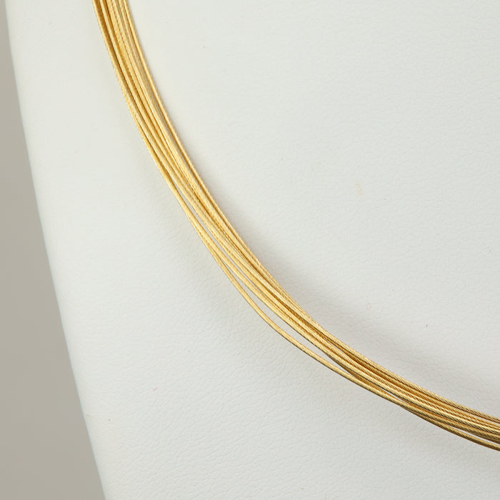 cable wire strands of gold necklace