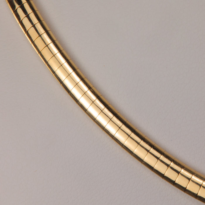 estate yellow gold necklace omega style