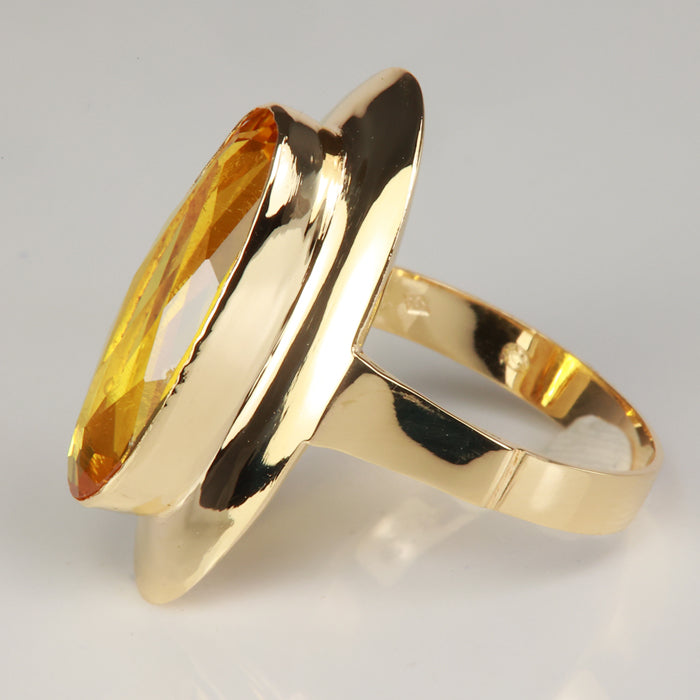 yellow synthetic sapphire estate ring