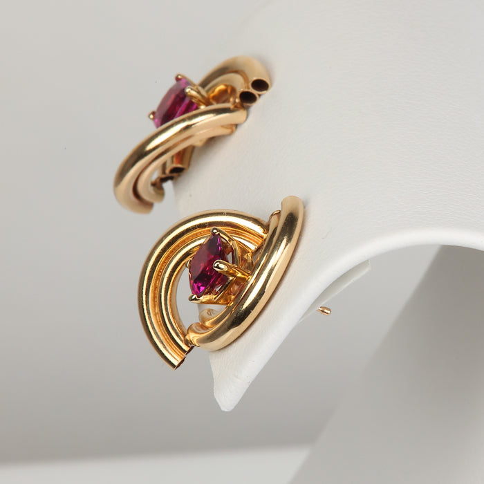 gold tubular earring jackets