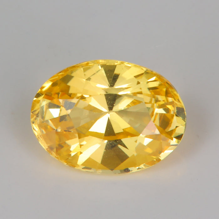 oval cut yellow sapphire gemstone