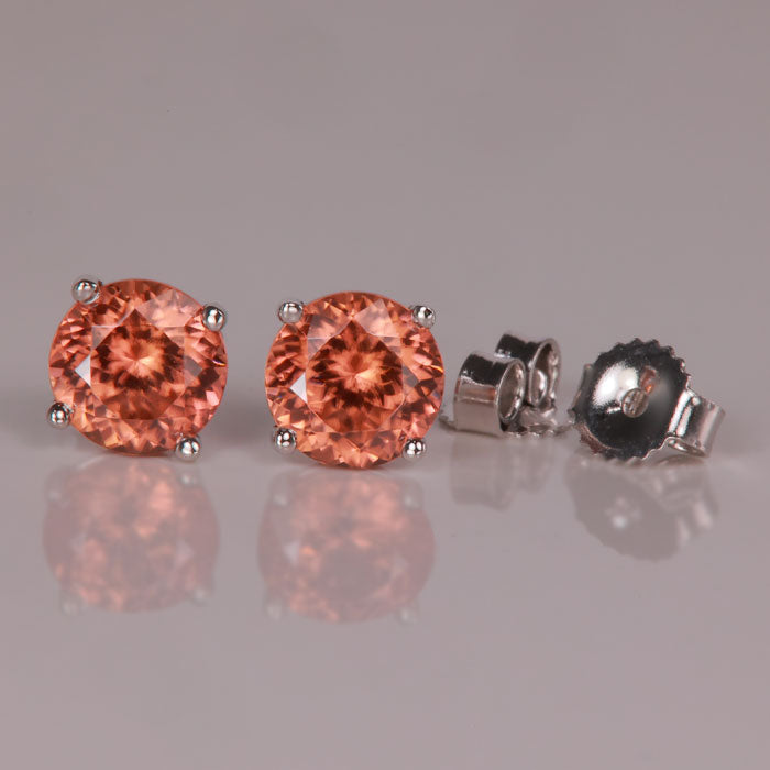 white gold imperial zircon stud earrings