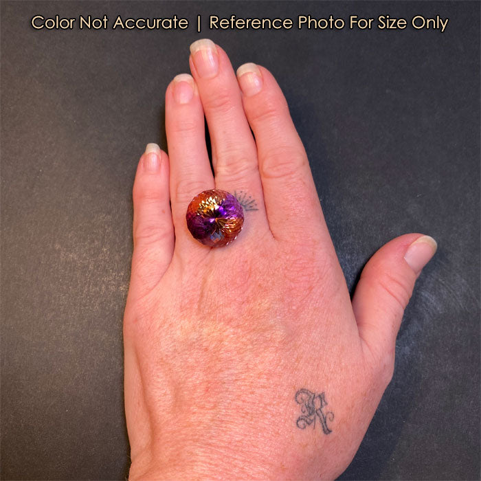 purple yellow ametrine on hand