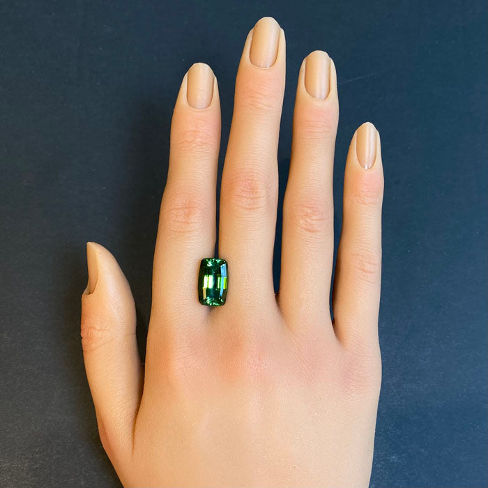 blue green tourmaline gemstone