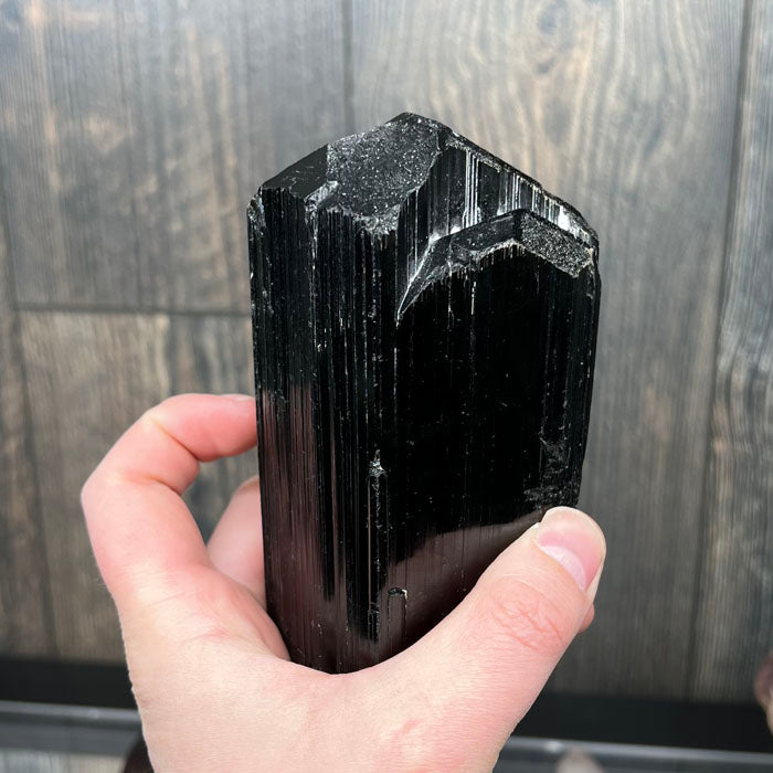 natural tourmaline size in hand