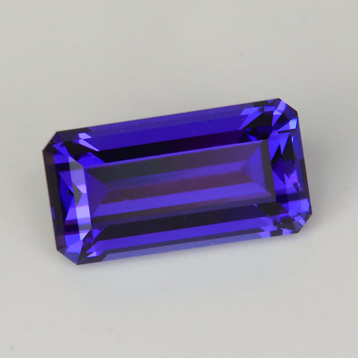 emerald cut blue violet natural tanzanite
