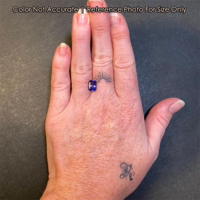 brilliant style emerald cut tanznite size