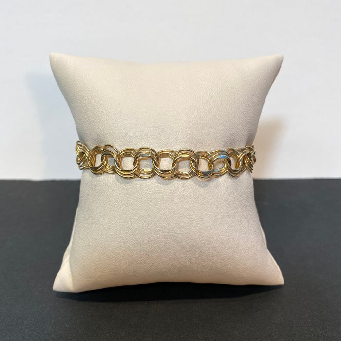 yellow gold chino link bracelet