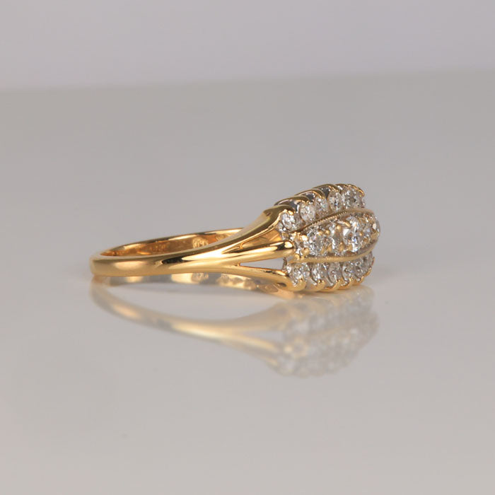 yellow gold diamond ring