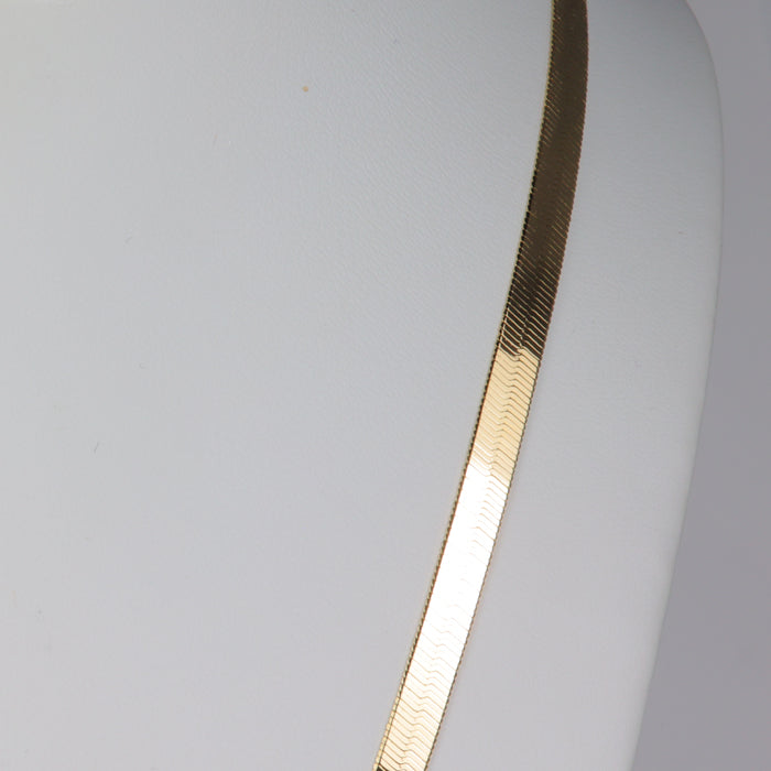 yellow gold herringbone estate chain