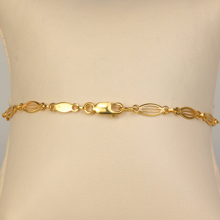 fancy link gold anklet