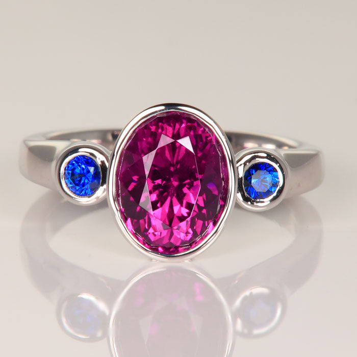 garnet and sapphire ring