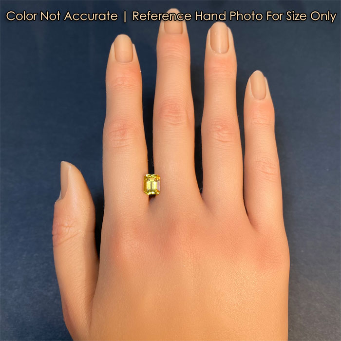 golden yellow beryl gemstone emerald cut