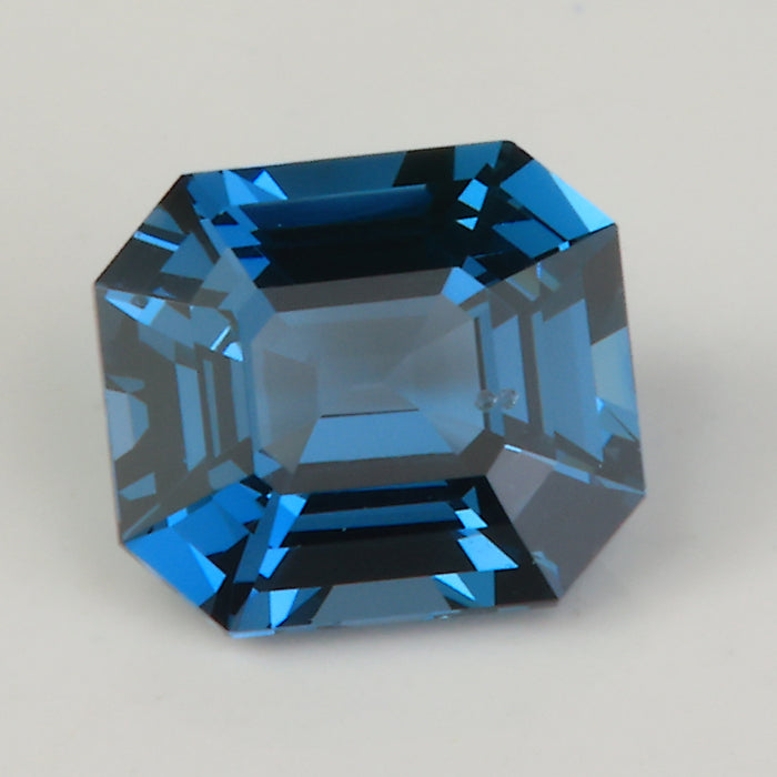 blue color spinel gemstone emerald cut