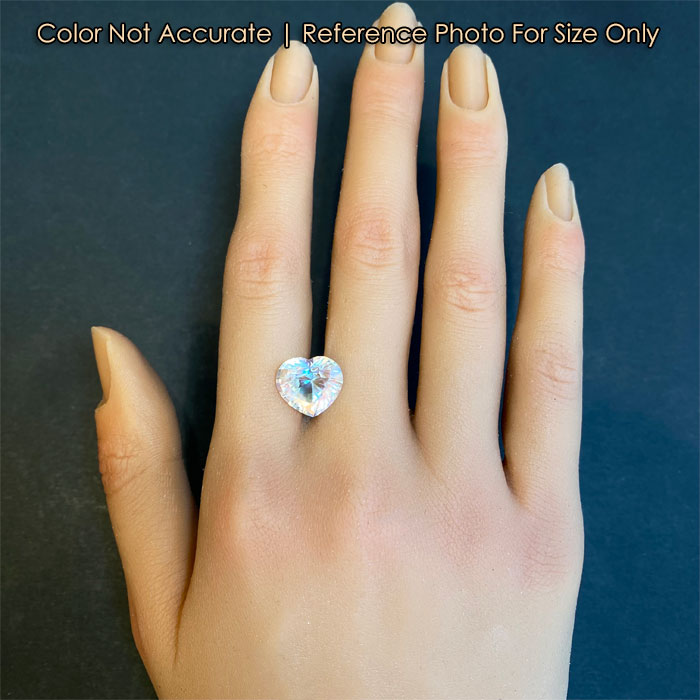 rainbow heart moonstone size reference