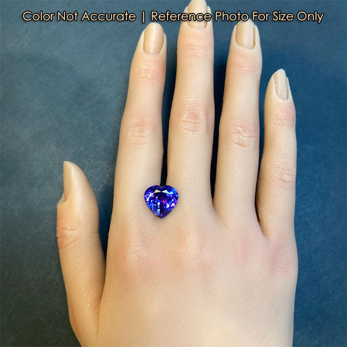 tanzanite gem heart shaped