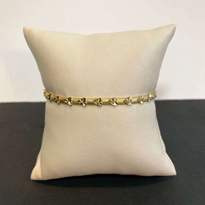 yellow gold 14k heart bracelet