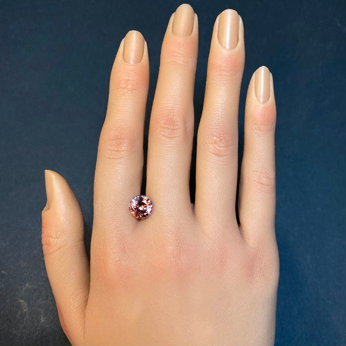 imperial zircon brownish peach pink gemstone