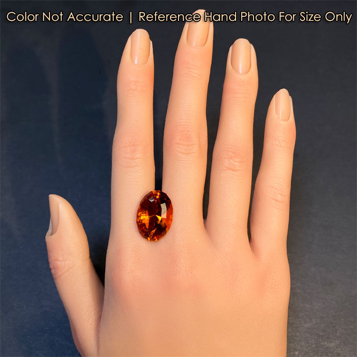 oval orange citrine quartz gemstone