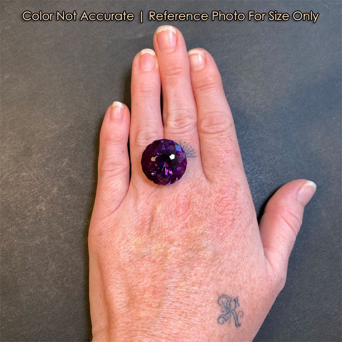 round portuguese cut purple amethyst size