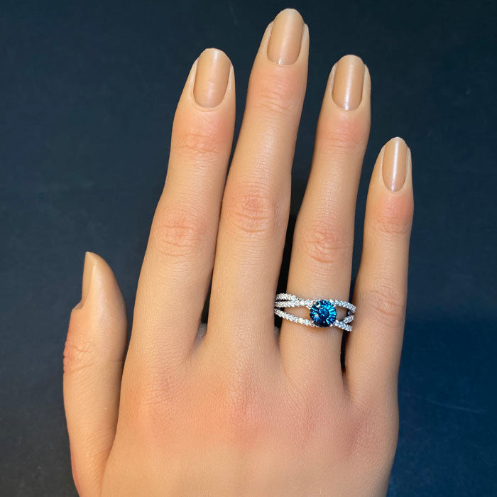 montana sapphire ring white gold diamond