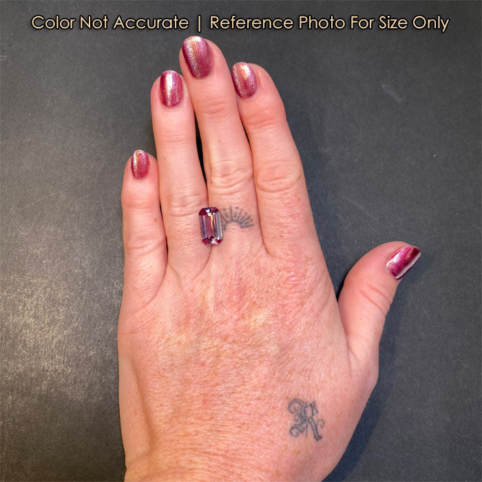 hand to reference size of diaspore gem