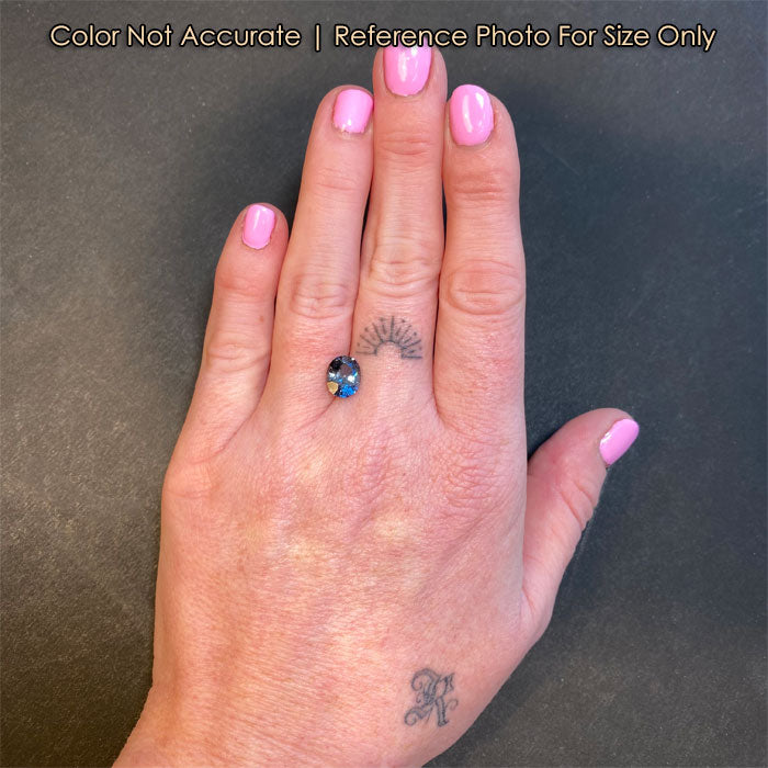 blue and gray spinel size